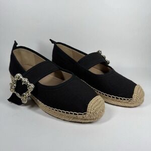 Sam Edelman Women's Size 6‎ Black Maddy Mary Jane Espadrille Flats